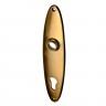Langschild | Messing antik patiniert | ovale, runde Form für Haustürgarnituren | Ventano